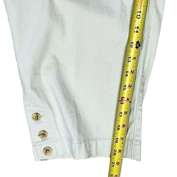 NEW Dockers Ivory Capri Cropped Maroon/Belted Pants Truly Slimming Stretchy 14 - Picture 10 of 15